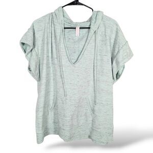Daily Practice Anthropologie Sweatshirt XL Green Oversized Hooded athleisure‎